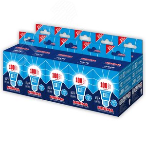 Лампа светодиодная 11 Вт Патрон Е27 Форма A матовая Серия Norma Белый свет 4000K Картон ТМ Volpe LED-A60-11W/NW/E27/FR/NR Набор из 10штук - фото 1