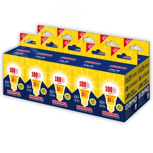 Лампа светодиодная 10 Вт Патрон Е27 Форма A матовая Серия Norma Теплый белый свет 3000K Картон ТМ Volpe LED-A60-11W/WW/E27/FR/NR Набор из 10штук - фото 1