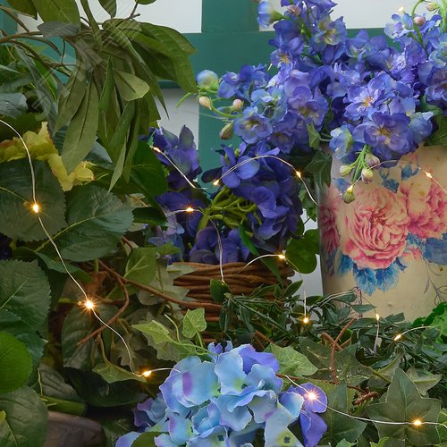 Гирлянда садовая на солнечной батарее Роса 300 светодиодов Теплый белый свет 1 АА Ni-Mh аккумулятор в комплекте IP44 USL-S-128/PT30000 WARMWHITE DEW - фото 7