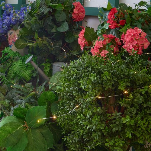 Гирлянда садовая на солнечной батарее Роса 300 светодиодов Теплый белый свет 1 АА Ni-Mh аккумулятор в комплекте IP44 USL-S-128/PT30000 WARMWHITE DEW - фото 12