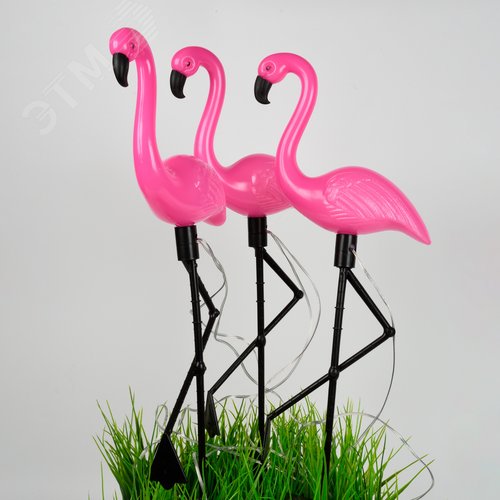 Светильник садовый на солнечной батарее Фламинго в комплекте из 3 штук 6 светодиодов Белый свет 1 АA Ni-Mh аккумулятор в комплекте IP44 USL-S-833/PM530 FLAMINGO SET3 - фото 10