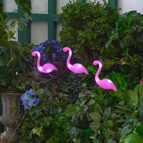 Светильник садовый на солнечной батарее Фламинго в комплекте из 3 штук 6 светодиодов Белый свет 1 АA Ni-Mh аккумулятор в комплекте IP44 USL-S-833/PM530 FLAMINGO SET3 - фото 16