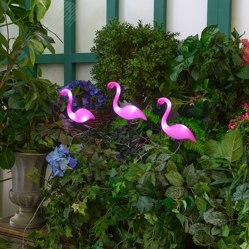 Светильник садовый на солнечной батарее Фламинго в комплекте из 3 штук 6 светодиодов Белый свет 1 АA Ni-Mh аккумулятор в комплекте IP44 USL-S-833/PM530 FLAMINGO SET3 - фото 18