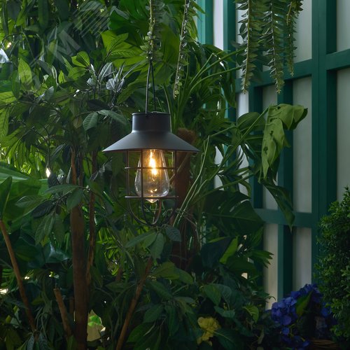 Светильник садовый на солнечной батарее Винтажный фонарь Подвесной 1 филаментная лампа Теплый белый свет 1хАА Ni-Mh аккумулятор в комплекте IP44 TM USL-S-280/PT200 VINTAGE LANTERN - фото 5
