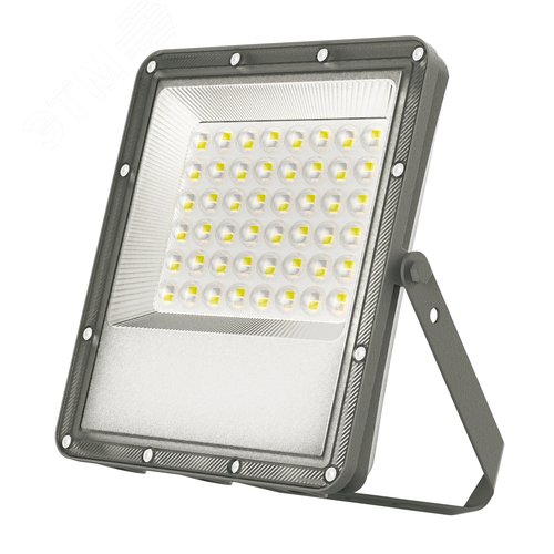 Прожектор светодиодный 50 Вт дневной свет 6500K угол 90 градусов серый корпус ULF-F51D-50W/6500K IP65 200-240V GREY - фото 1