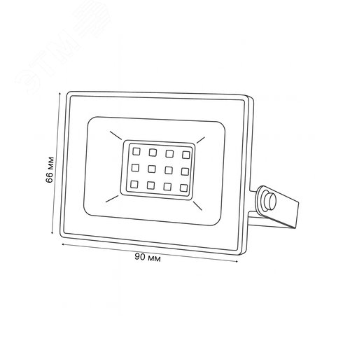 Прожектор светодиодный 20 Вт Синий свет Корпус черный TM Volpe ULF-Q519 20W/BLUE IP65 220-240V BLACK - фото 4