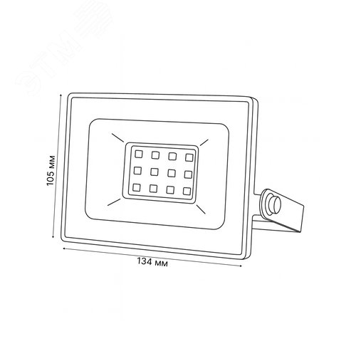 Прожектор светодиодный 50 Вт Теплый белый свет 3000К Корпус черный TM Volpe ULF-Q519 50W/3000K IP65 220-240V BLACK - фото 4