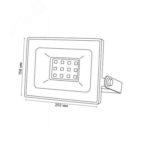 Прожектор светодиодный 100 Вт Дневной свет 6500К Корпус черный TM Volpe ULF-Q519 100W/6500K IP65 220-240V BLACK - фото 4