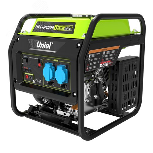 Генератор бензиновый инверторный на раме Однофазный Максимальная мощность 3,8Квт Ручной стартер URF-P4500i - фото 2