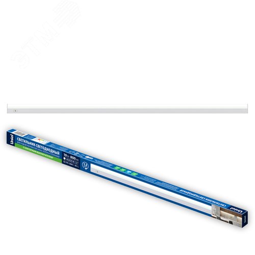 Светильник линейный светодиодный аналог Т5 с сенсорной кнопкой 10 Вт 230В Кабель 1,2м с вилкой крепление в комплекте Белый свет 4000K Корпус белый TM ULI-L04-10W/4000K IP40 WHITE - фото 5