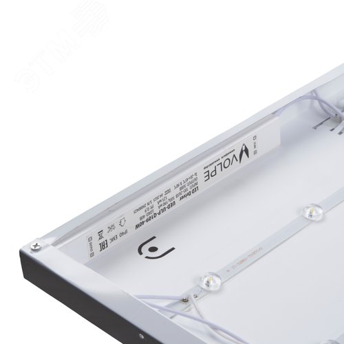 Светильник светодиодный потолочный универсальный ДВО 40 Вт дневной свет 6500K Рассеиватель матовый В комплекте с источником питания Корпус белый ULP-Q109 6060-40W/6500K WHITE - фото 6