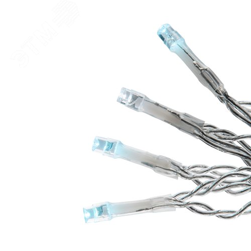 Бахрома светодиодная с эффектом мерцания 12 м соединяемая 195 светодиодов голубой и белый свет прозрачный провод ULD-B12006-195/TTK ICEBLUE-WHITE IP44 - фото 9