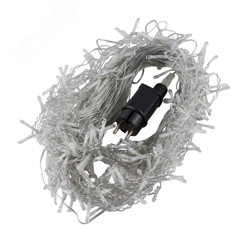 Бахрома светодиодная с эффектом мерцания 50м соединяемая 440 светодиодов красный, синий, желтый, зеленый свет прозрачный провод ULD-B50006-880/TTK MULTI IP44 - фото 2