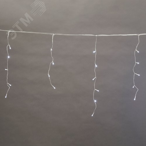 Бахрома светодиодная с эффектом мерцания 50м соединяемая 880 светодиодов белый свет прозрачный провод ULD-B50006-880/TTK WHITE IP44 - фото 9