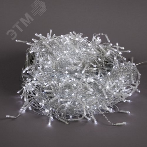 Бахрома светодиодная с эффектом мерцания 50м соединяемая 880 светодиодов белый свет прозрачный провод ULD-B50006-880/TTK WHITE IP44 - фото 10