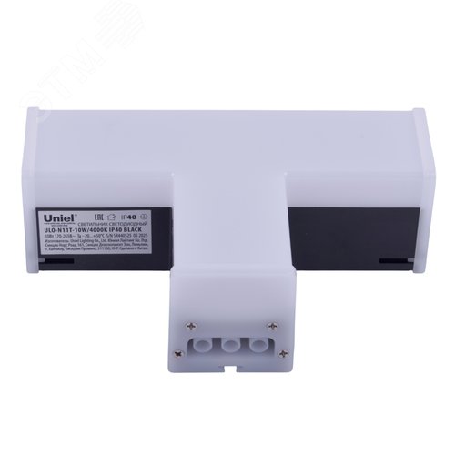 Светильник светодиодный  T-образный. Белый свет (4000K). 1000Лм. Алюминий. Корпус черный ULO-N11T-10W/4000K IP40 BLACK - фото 2