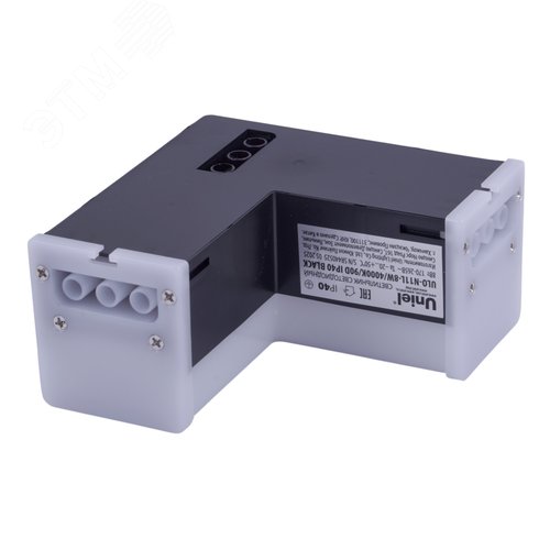 Светильник светодиодный  L-образный. Угол 90 градусов. Белый свет (4000K). 800Лм. Алюминий. Корпус черный ULO-N11L-8W/4000K/90D IP40 BLACK - фото 2