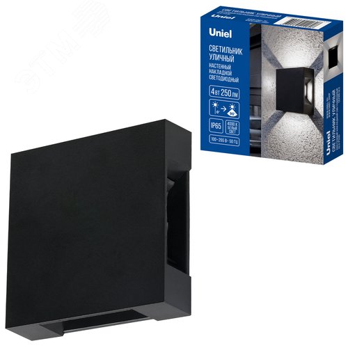 Светильник ULU-P33D-4W/4000K IP65 BLACK светодиодный уличный. Архитектурный накладной. Белый свет (4000K). Корпус черный - фото 8