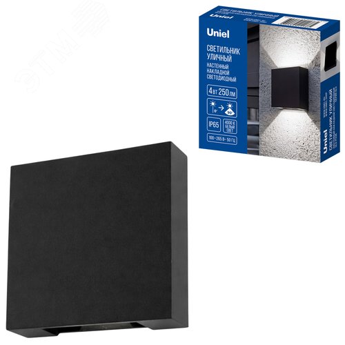 Светильник ULU-P33B-4W/4000K IP65 BLACK  светодиодный уличный. Архитектурный накладной. Белый свет (4000K). Корпус черный - фото 8