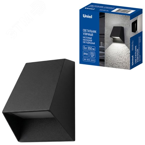 Светильник ULU-P34A-5W/4000K IP65 BLACK  светодиодный уличный. Архитектурный накладной. Белый свет (4000K). Корпус черный. - фото 7