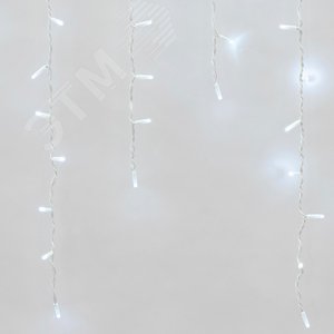 Бахрома светодиодная со статическим свечением 3м соединяемая 200 светодиодов белый провод ULD-B3010-200/SWK WHITE IP67 - фото 4