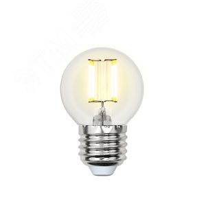 LED-G45-6W/WW/E27/CL GLA01TR Лампа светодиодная. Форма ''шар'', прозрачная. Серия Air. Теплый белый свет (3000K). Картон. ТМ