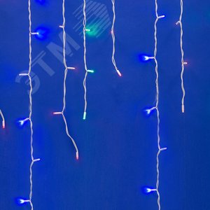 Бахрома светодиодная со статическим свечением 3м соединяемая 200 светодиодов разноцветный цвет белый провода ULD-B3010-200/SWK MULTI IP67 - фото 3