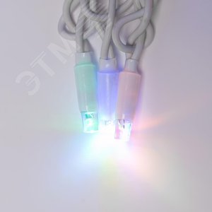 Бахрома светодиодная со статическим свечением 3м соединяемая 200 светодиодов разноцветный цвет белый провода ULD-B3010-200/SWK MULTI IP67 - фото 5