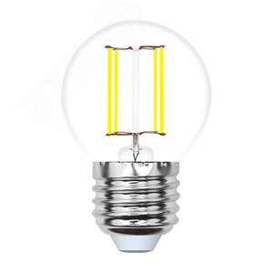 Лампа светодиодная с трехступенчатым диммером 100-50-10 LED 5вт 175-250В шар 420Лм Е27 3000К Multibrigh филамент