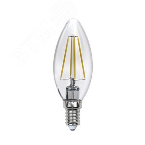 Лампа светодиодная LED 5вт 200-250В свеча диммируемая 450Лм Е14 3000К Air филамент