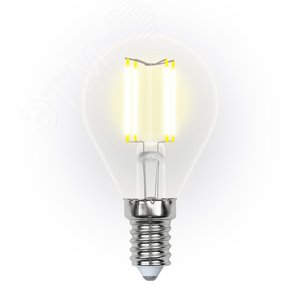 Лампа светодиодная LED 5вт 200-250В шар диммируемый 450Лм Е14 3000К Air филамент