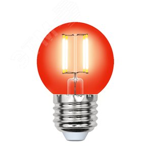 Лампа светодиодная декоративная цветная LED 5вт 200-250В шар 350Лм Е27 КРАСНЫЙ Air color