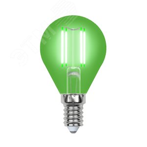 Лампа светодиодная декоративная цветная LED 5вт 200-250В шар 350Лм Е14 ЗЕЛЕНЫЙ Air color