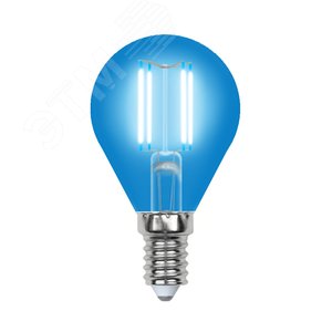 Лампа светодиодная декоративная цветная LED 5вт 200-250В шар 350Лм Е14 СИНИЙ Air color