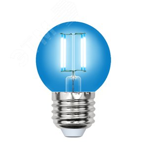 Лампа светодиодная декоративная цветная LED 5вт 200-250В шар 350Лм Е27 СИНИЙ Air color