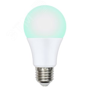 Лампа светодиодная диммируемая для бройлеров. Спектр синий и зеленый. LED-A60-9W/SCBG/E27/FR/DIM IP65 PLO65WH