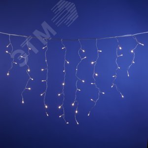 Бахрома светодиодная с контроллером 3 м 200 светодиодов теплый прозрачный провод - фото 2