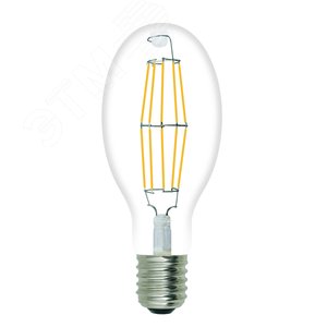 Лампа светодиодная, прозрачная. Дневной (6500K). LED-ED90-30W/DW/E40/CL GLP05TR
