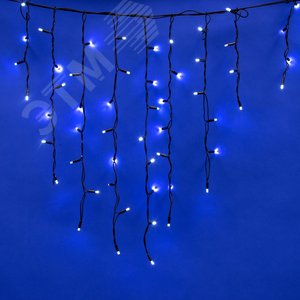 Бахрома с эффектом мерцания 3 м белый свет черный провод ULD-B3010-200/TBK WHITE IP67 - фото 3