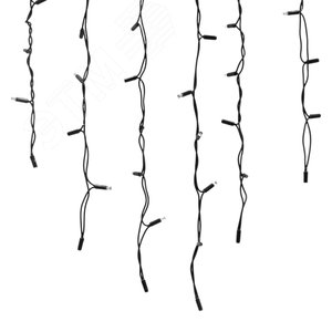 Бахрома с эффектом мерцания 3 м белый свет черный провод ULD-B3010-200/TBK WHITE IP67 - фото 8