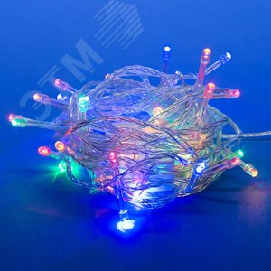 Гирлянда светодиодная с контроллером 5 м 50 светодиодов Разноцветный свет прозрачный провод ULD-S0500-050/DTA MULTI IP20 - фото 2