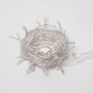 Гирлянда светодиодная с контроллером, 5 м 50 светодиодов ULD-S0500-050/DTA BLUE IP20 Синий свет прозрачный провод - фото 5