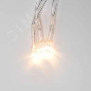 Гирлянда светодиодная 10 м 100 светодиодов теплый белый свет прозрачный провод ULD-S1000-100/DTA WARM WHITE IP20 - фото 4