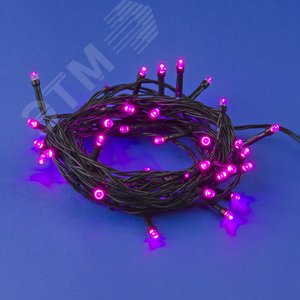 Гирлянда светодиодная 5 м 50 светодиодов ULD-S0500-050/DGA PINK IP20 розовый свет зеленый провод - фото 2