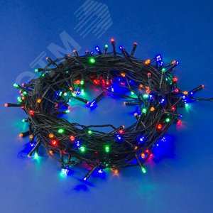 Гирлянда светодиодная 10 м 100 светодиодов ULD-S1000-100/DGA MULTI IP20 разноцветный свет зеленый провод - фото 2