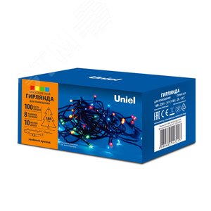 Гирлянда светодиодная 10 м 100 светодиодов ULD-S1000-100/DGA MULTI IP20 разноцветный свет зеленый провод - фото 6