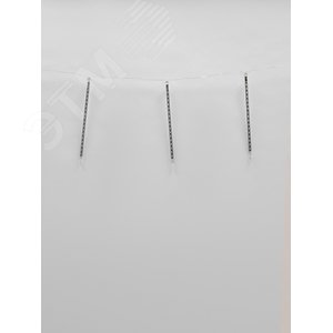 Гирлянда Занавес светодиодный фигурный Падающие звезды соединяемый 2,4х0,5м 8 подвесов 240 светодиодов прозрачный провод ULD-E2405-240/DTK WHITE IP44 METEOR - фото 1