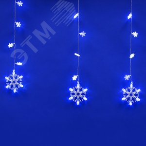 Изображение товара Гирлянда Занавес светодиодный фигурный с контроллером Снегопад 10 нитей 100 светодиодов Размер 2,7х0,6м Цвет свечения белый IP20 прозрачный провод Упаковка картон ULD-E2706-100/DTA WHITE IP20 SNOWFALL (шт)