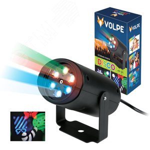 Светодиодный светильник-проектор Проекция рождество RGB Кабель с вилкой 220В ULI-Q306 4W/RGB BLACK XMAS