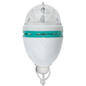 Светодиодный светильник-проектор ULI-Q303 2,5W/RGB WHITE Подвесной Серия DISCO, многоцветный ТМ VOLPE Кабель с вилкой, 220В Цвет корпуса - белый.